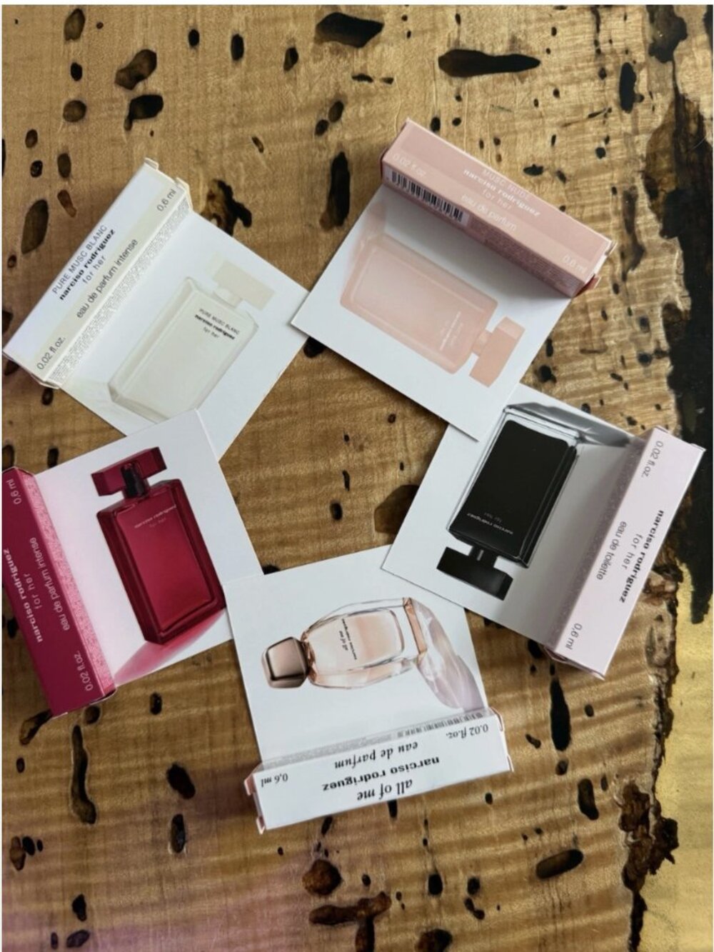 Narciso Rodriguez For Her set of 5 samples 0.6ml